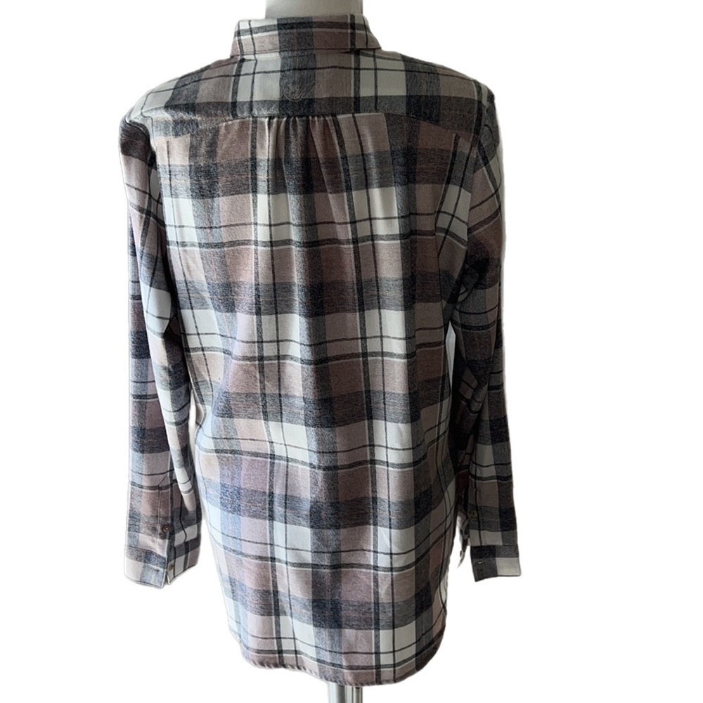 NWT $89 KUHL Women Long Sleeve Button Down Flannel Shirt Cedar Rose Color Large - Picture 5 of 12